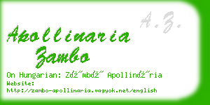apollinaria zambo business card